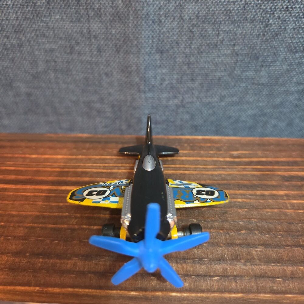 Hot Wheels Mad Propz Plane Black Yellow Diecast Toy
